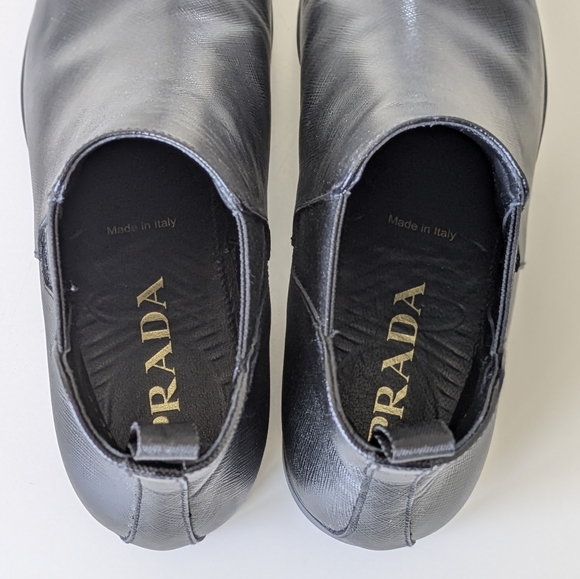 Prada Saffiano Chelsea Boots - Picture 3 of 7